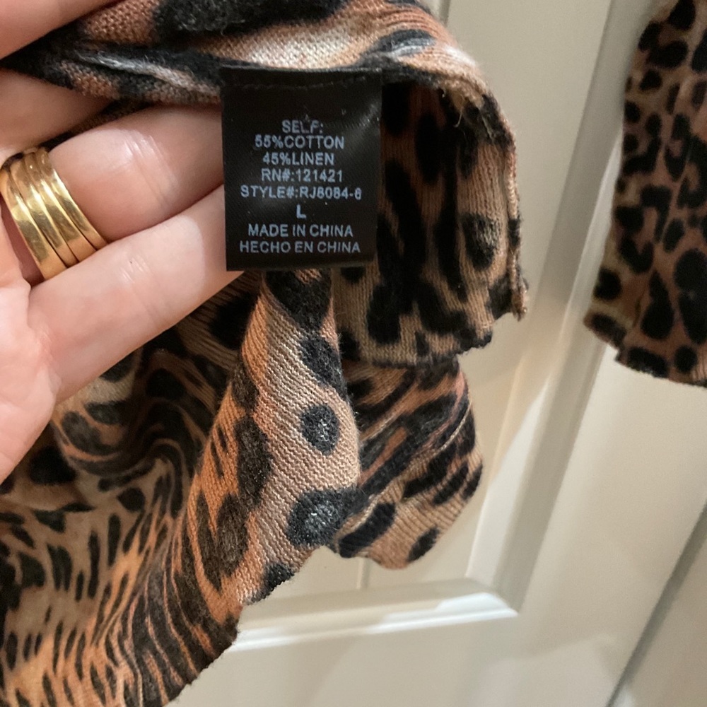 Leopard Print Cardigan - image 7